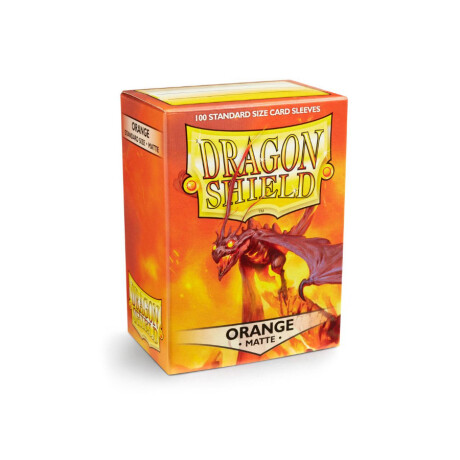 Dragon Shield: 100 Standard Sleeves - Orange Matte Dragon Shield: 100 Standard Sleeves - Orange Matte