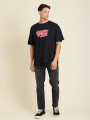 T-SHIRT FUNGI RUSTY Negro