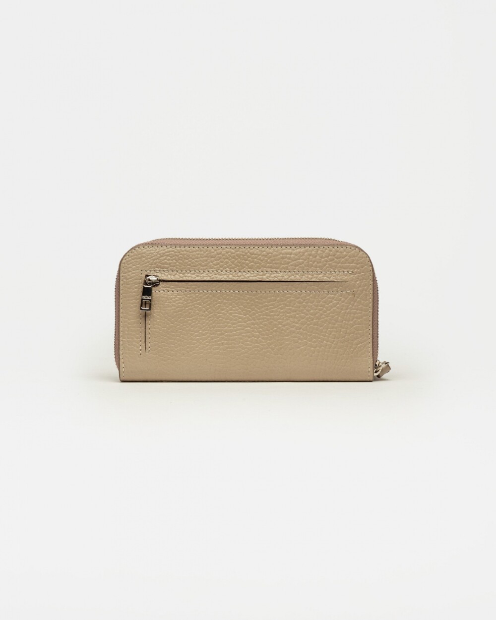 Billetera Denisse en cuero graneado Taupe