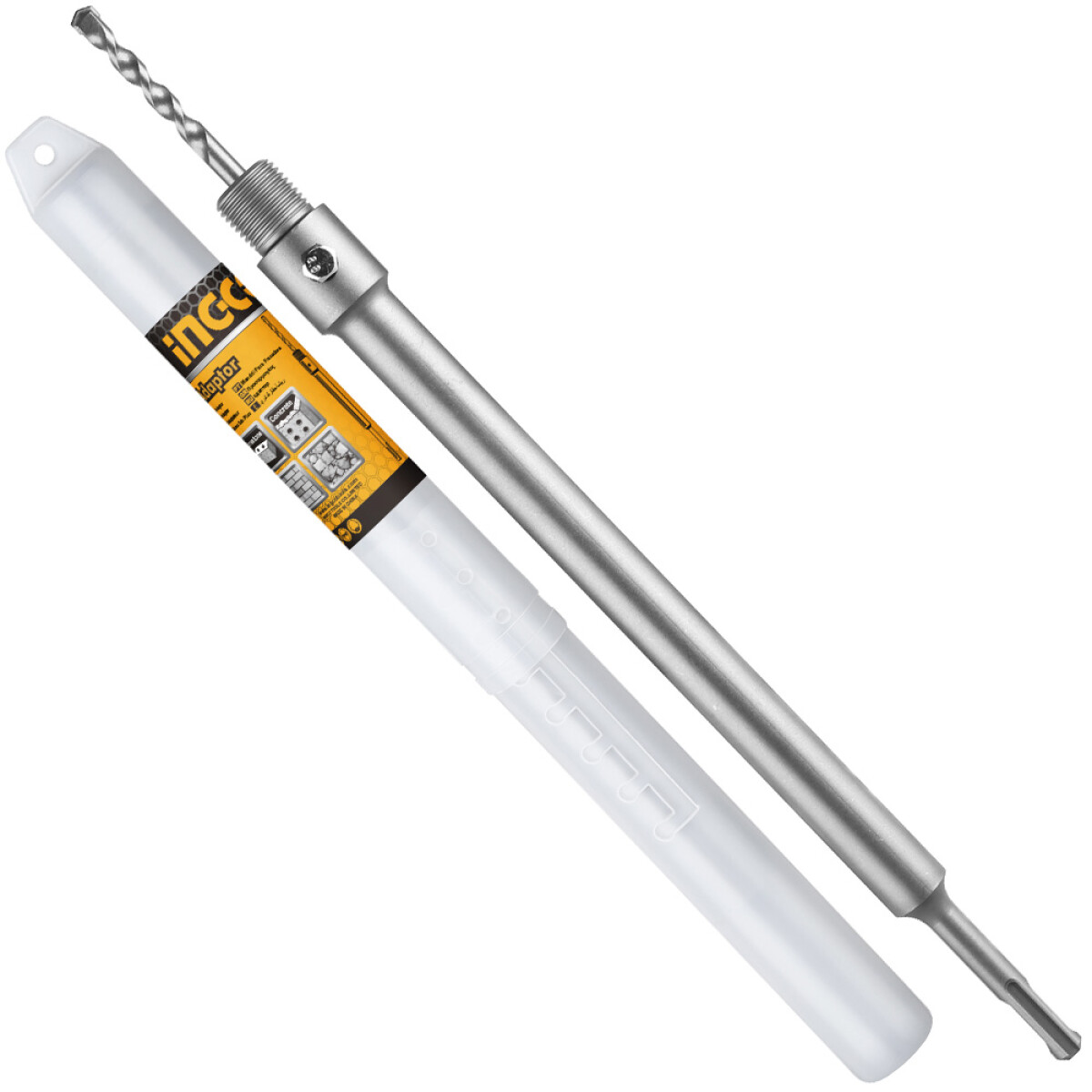 VASTAGO ADAPTADOR 35 CM SDS PLUS PORTA MECHA DE COPA INGCO HCBA13501 