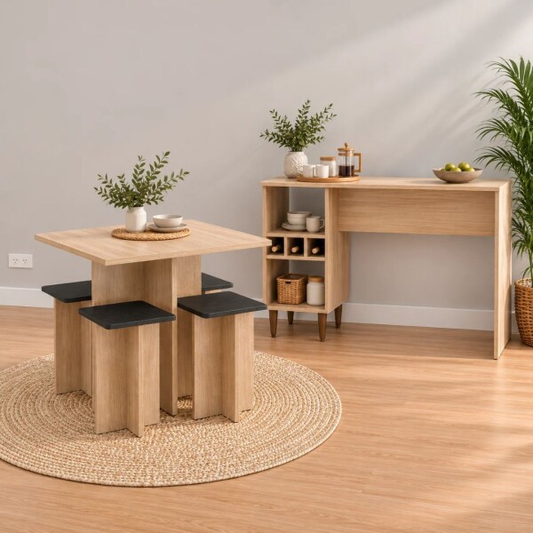 COMBO COCINA - BARRA DESAYUNADORA + JUEGO DE COMEDOR COMBO COCINA - BARRA DESAYUNADORA + JUEGO DE COMEDOR