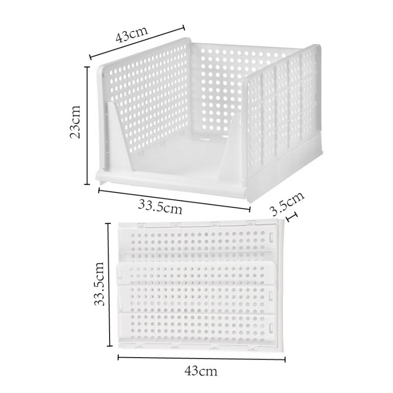 Estante cajonera plegable y apilable de plástico XL Estante cajonera plegable y apilable de plástico XL
