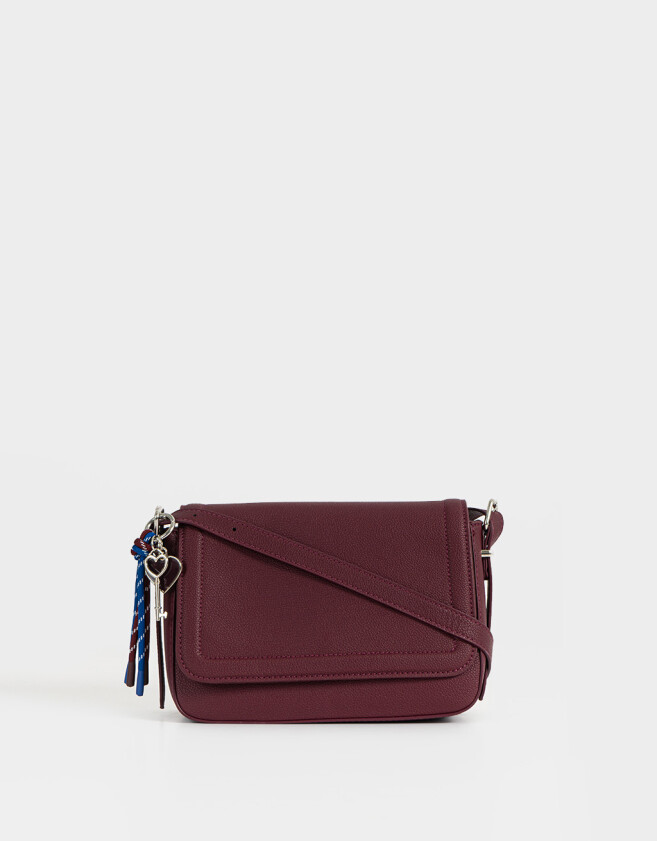 Bandoleras Bandolera Con Charm Burgundy - Rojo Vino