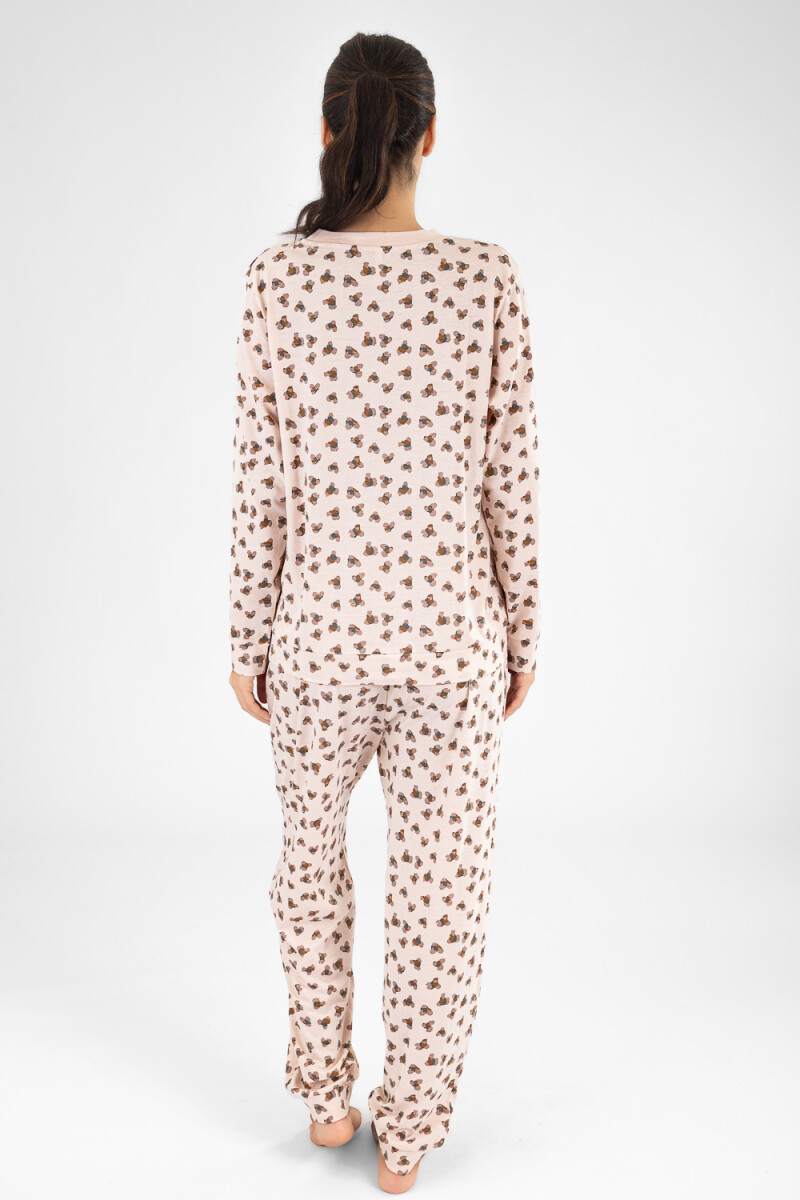 Pijama flor leopard Lila