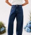 Jean Barrel Savia Azul Y Negro