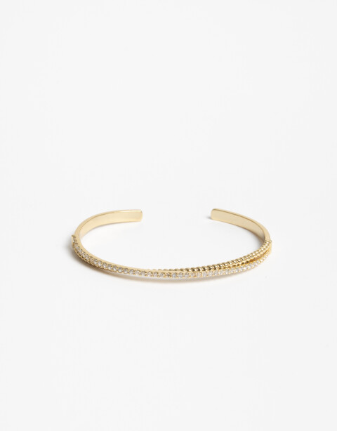 Pulseras Rígidas Cubic zirconia Pulsera Con Cubic Zirconia - Dorado