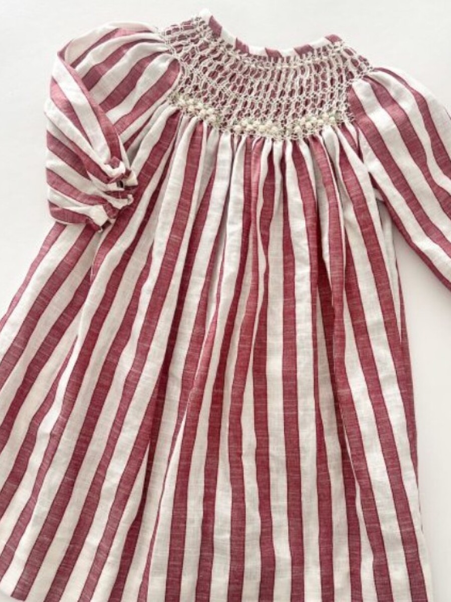 Vestido Smock Carmesí Vestido Smock Carmesí