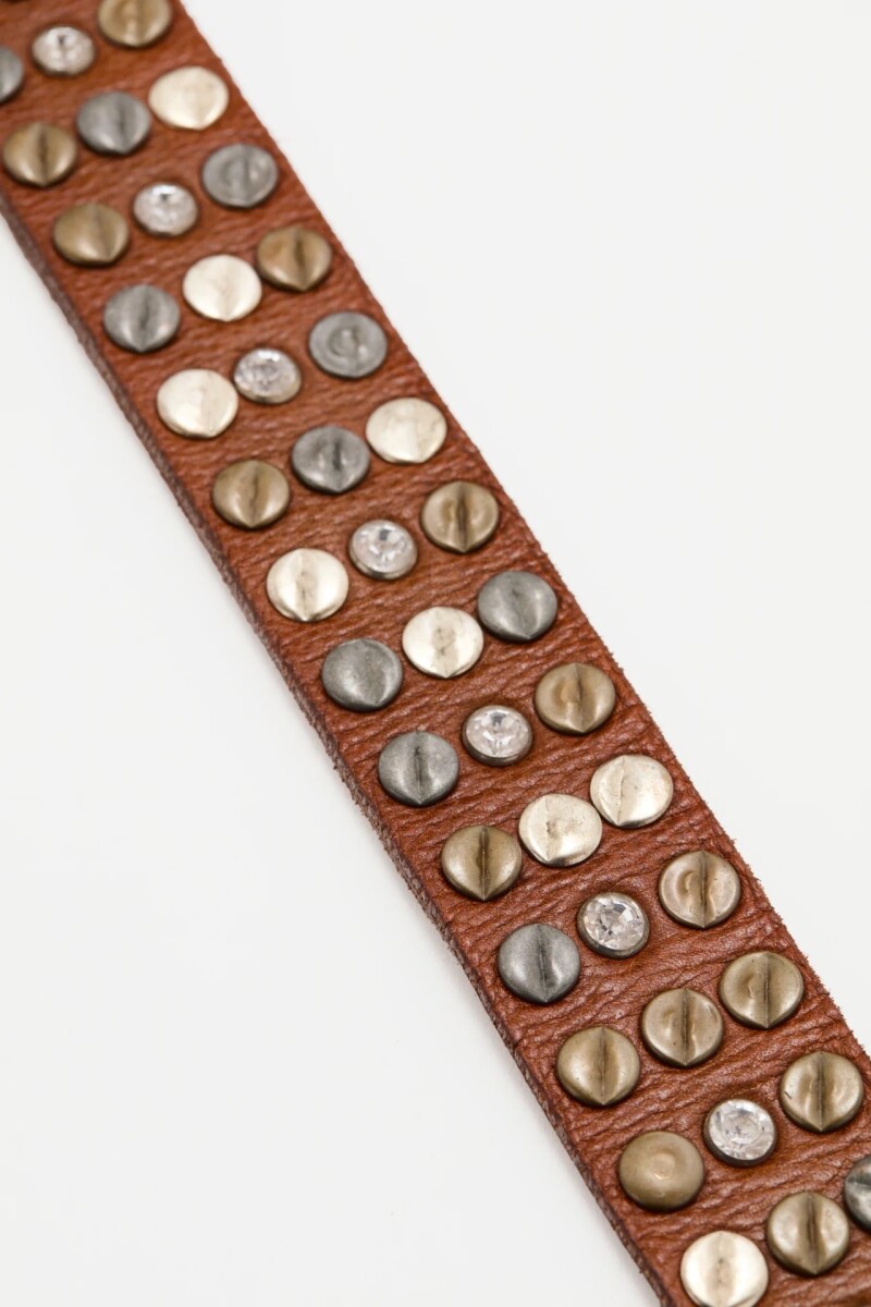 Cinturón Jasper Studs Camel