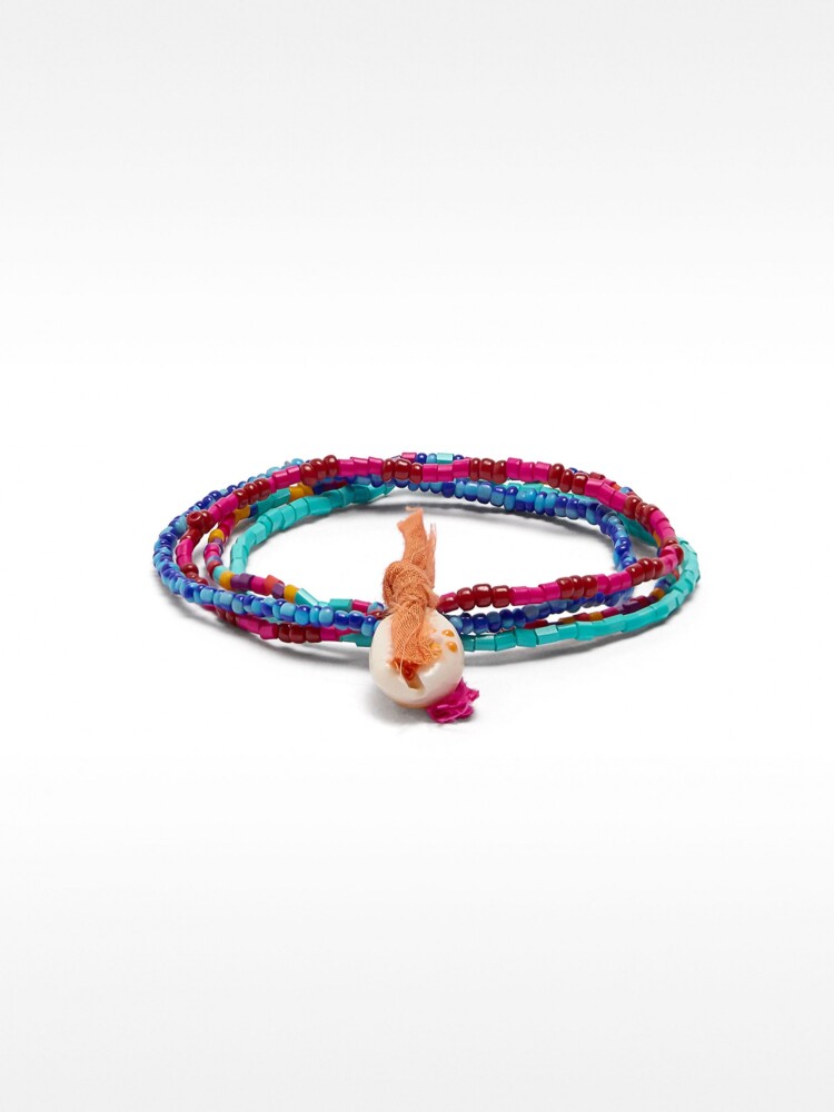 Set De Pulseras Elásticas Multicolor De Concha multicolor