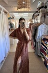 Vestido Manu de seda Tonos naranjas y terracota
