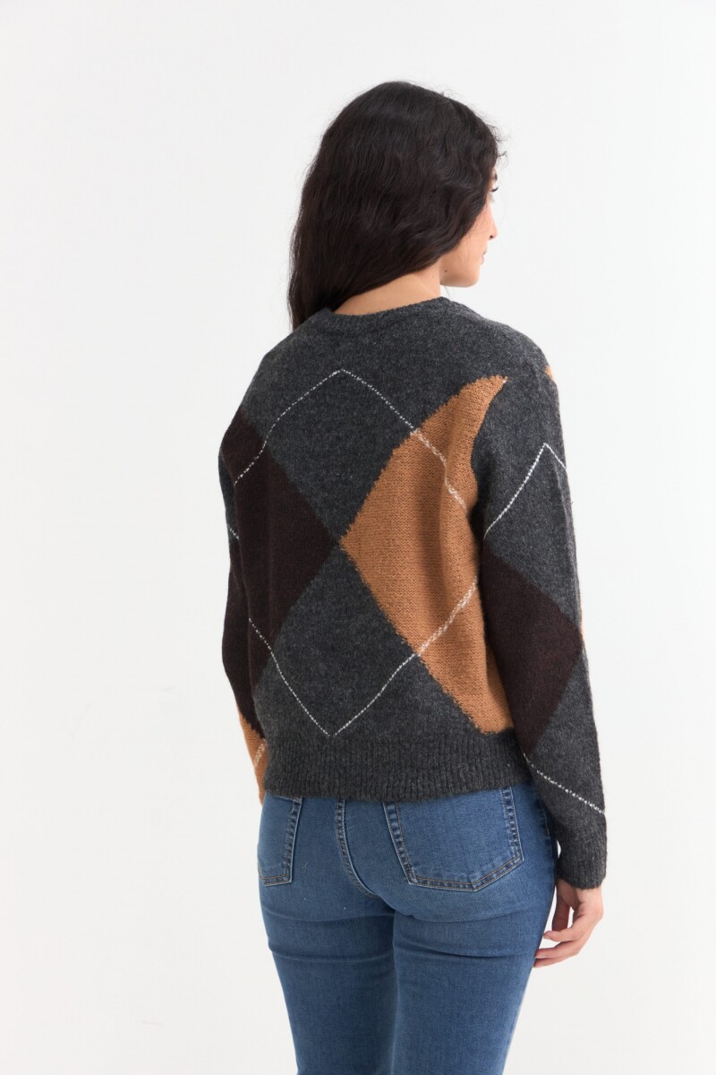 Sweater con rombos BEIGE