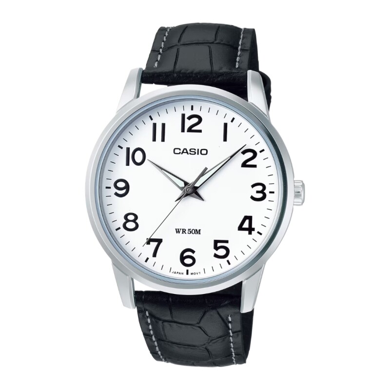 Reloj Casio MTP1303L 7BVDF para hombre con correa de cuero Negro