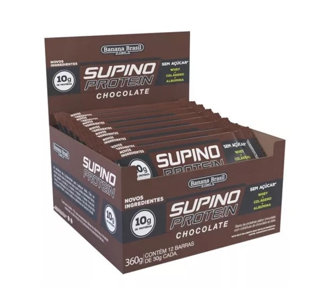Protein Bar Chocolate Caja x12 Banana Brasil Supino 