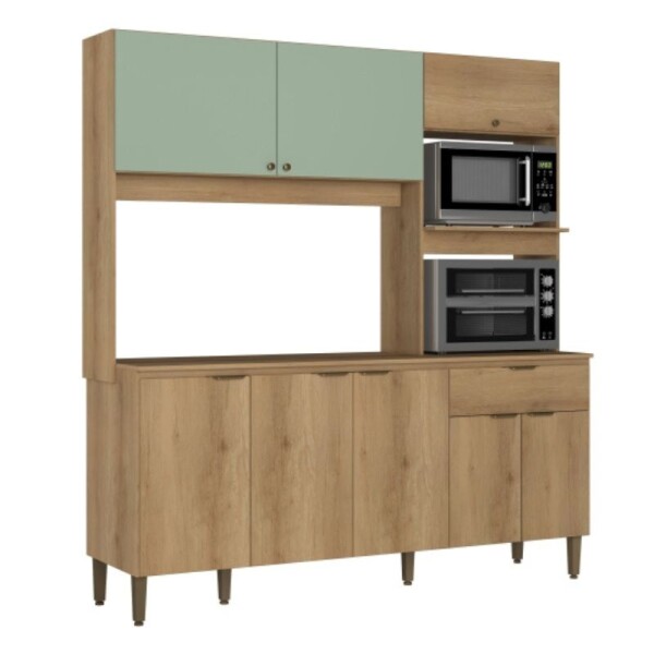 COCINA COMPACTA FLORIDA 1.85 MT 8 PUERTAS - CAPUCCINO/MENTA COCINA COMPACTA FLORIDA 1.85 MT 8 PUERTAS - CAPUCCINO/MENTA