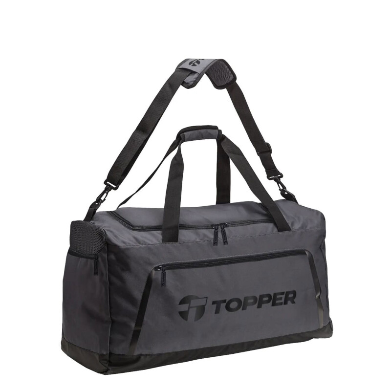 Bolso Topper Active Gde Gris - Negro