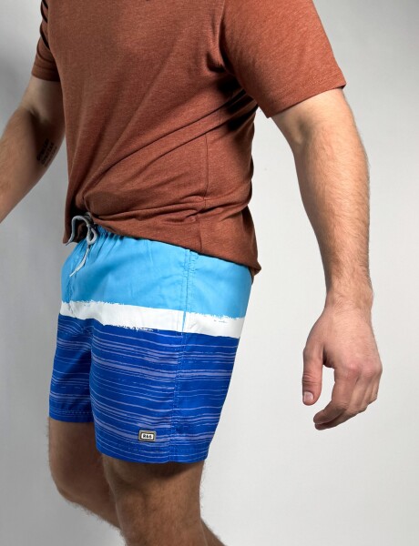 Short de baño estampado Ferro Azul