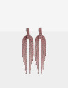 Aros Colgantes Largos Strass Aros Colgantes Strass - Negro