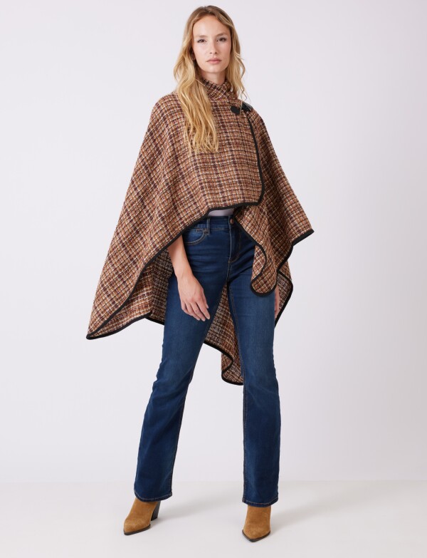 Ruana Tejida TOSTADO/MULTI