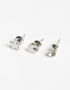 Aros Sets Strass Set De Aros Pasantes Plateado - Plateado Rodio