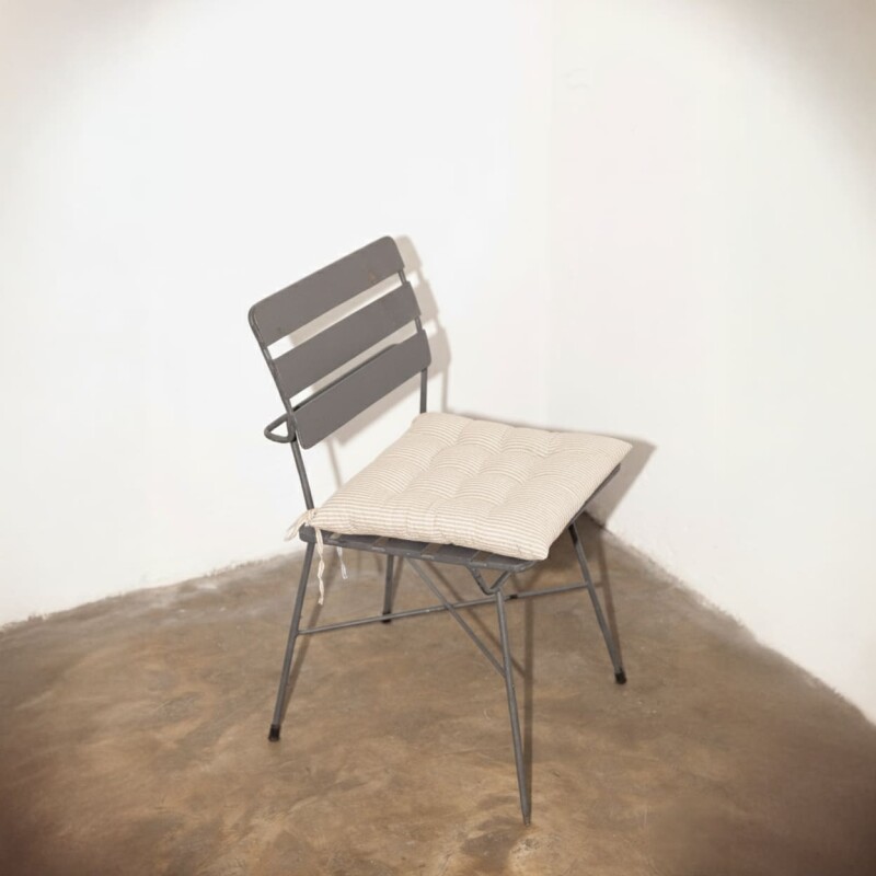 Almohadón para silla rayas marrón