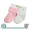 Pack x2 medias para bebé Little Ones Rosa y Blanco 6-12 m