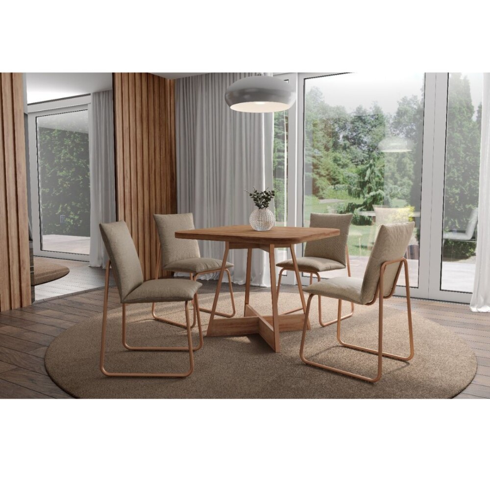 Juego de Comedor Atria Cuadrada 4 Sillas Juego de Comedor Atria Cuadrada 4 Sillas