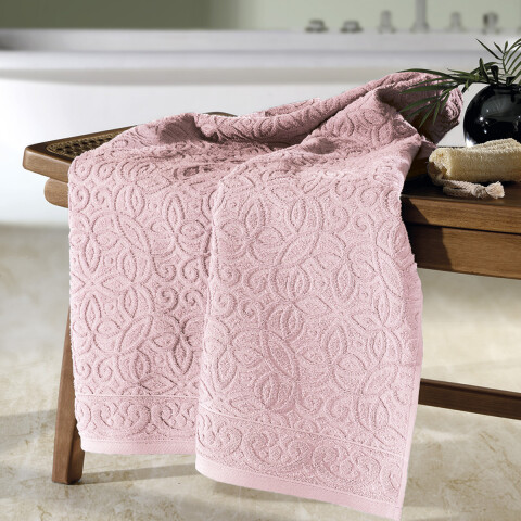 Toalla Baño Dohler Jacquard Provenza 70 x 140 cm 100% Algodón ROSA CLARO