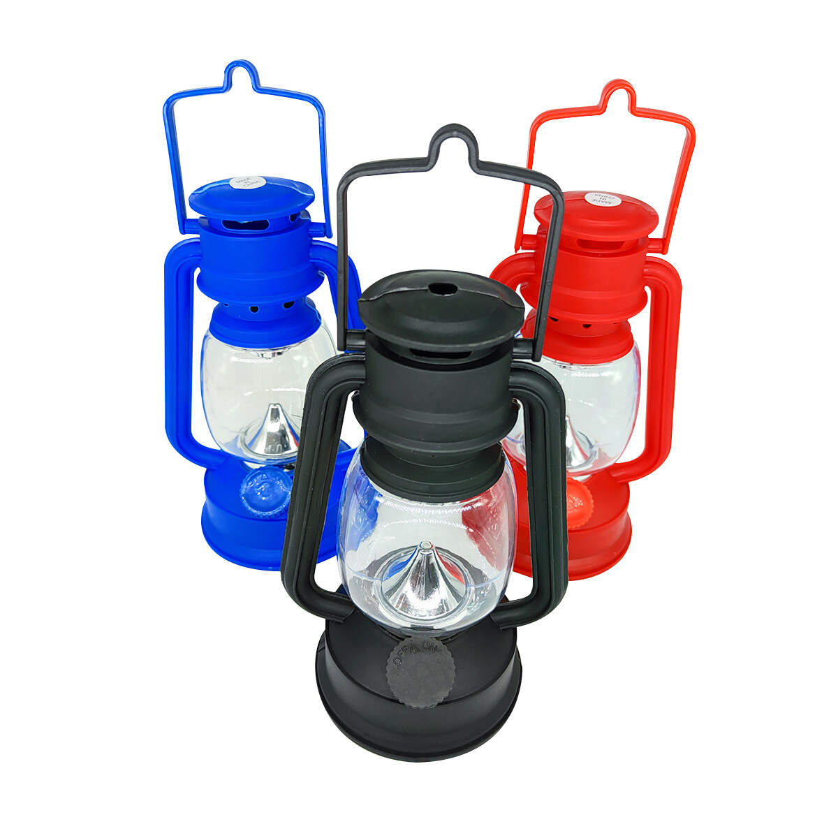 Farol Camping Linterna Led Con Pilas Varios Colores - Color rojo 