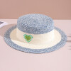 Sombrero De Paja Combinado - Azul/blanco Sombrero De Paja Combinado - Azul/blanco