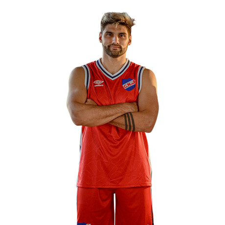 Musculosa Alter. Basket 2023 Nacional Hombre Rojo, Blanco, Azul Marino