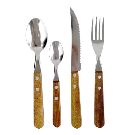 JUEGO CUBIERTOS 24PCS MANGO MADERA MARTINAZZO CAJA JUEGO CUBIERTOS 24PCS MANGO MADERA MARTINAZZO CAJA