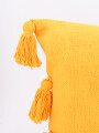 FUNDA DE ALMOHADON BORLAS MOSTAZA