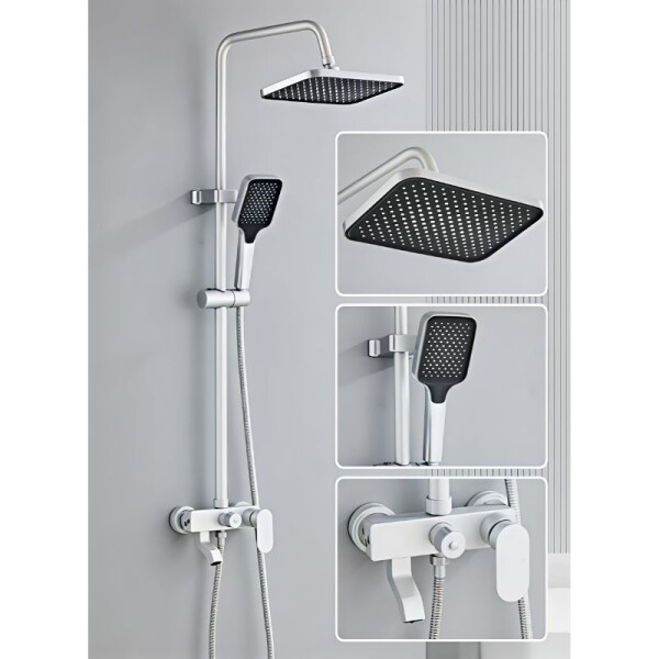 BARRAL DE DUCHA CON GRIFERIA A INOX. - SATINADO BARRAL DE DUCHA CON GRIFERIA A INOX. - SATINADO