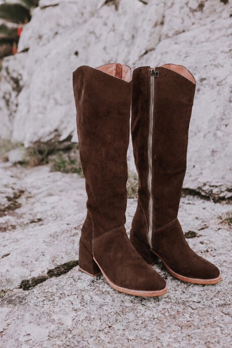 High Heel Boots Chocolate