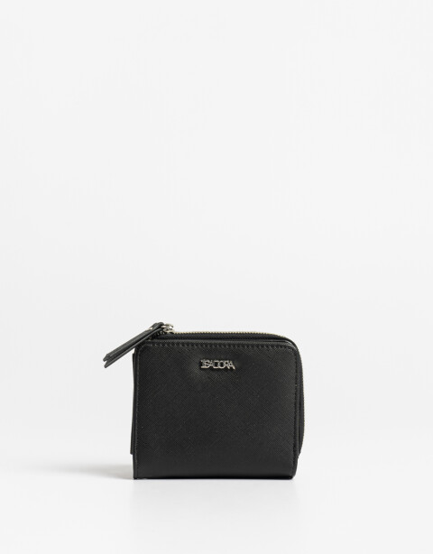 Billetera Billetera De Cuerina Con Cierre - Negro