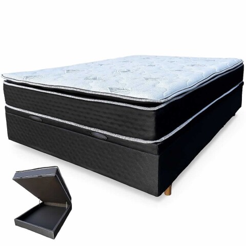 Sommier ATENAS con BAUL 138 - 2 Plazas - Espuma EPS y Pillow Top Sommier ATENAS con BAUL 138 - 2 Plazas - Espuma EPS y Pillow Top