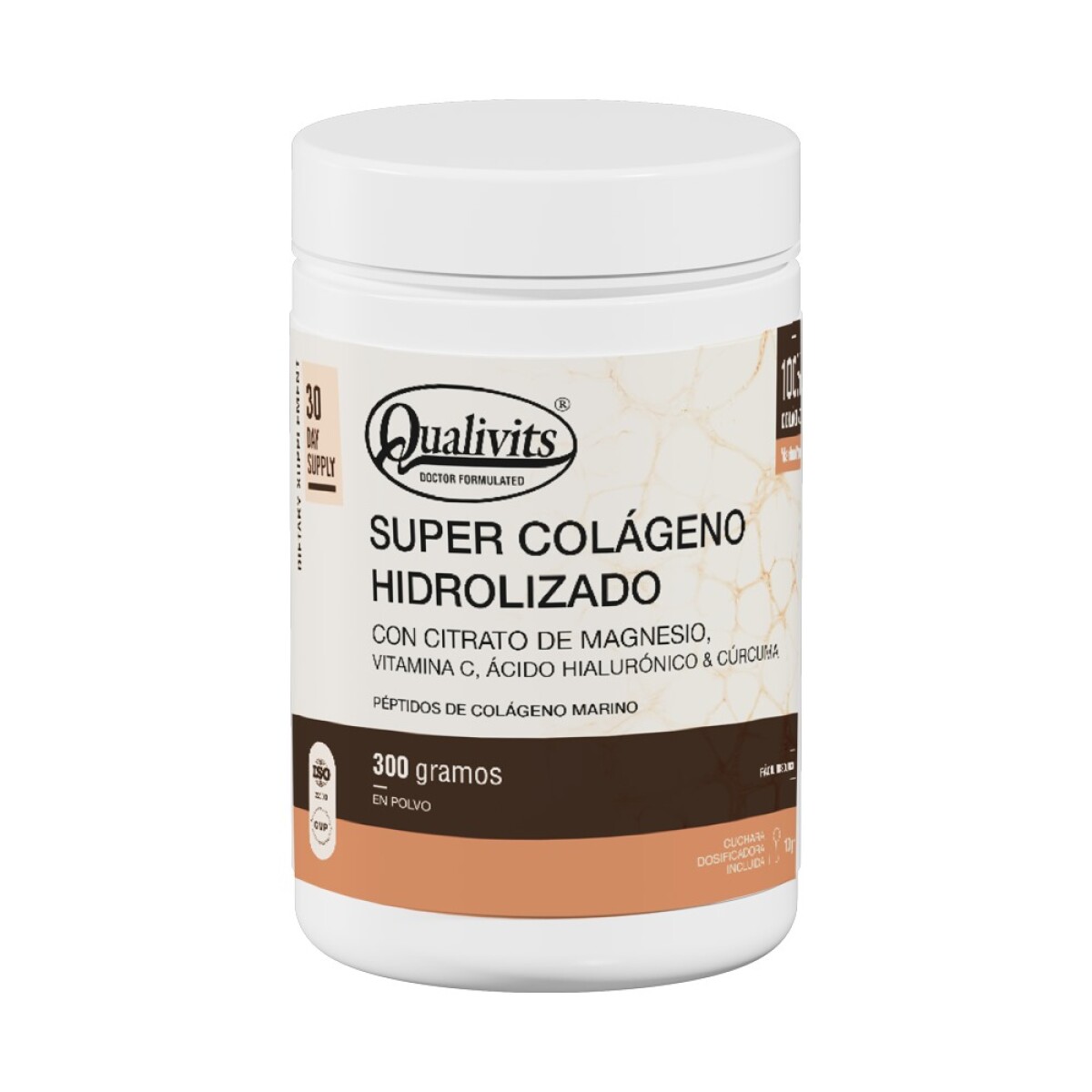 QUALIVITS SUPER COLAGENO HIDROLIZADO CON CITRATO DE MAGNESIO 300gr 