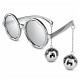Lentes con Bola de Espejos Plateado