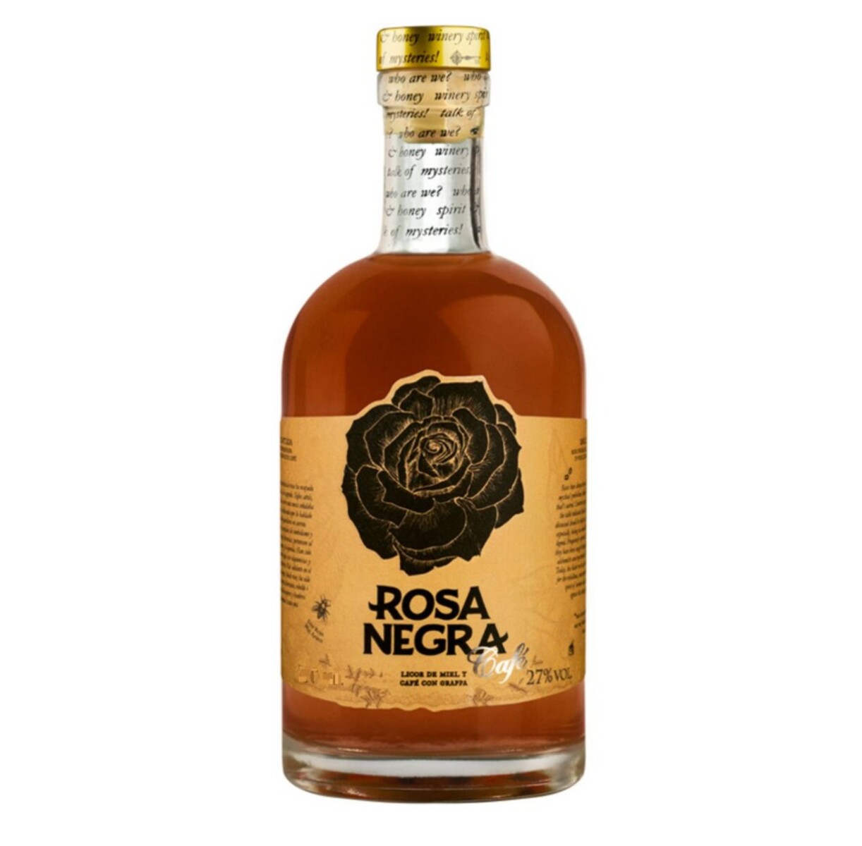 Grappa Miel con café Rosa Negra 375 ml 