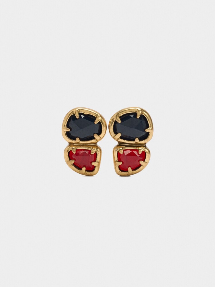 Pendientes De Clip Ovalados multicolor