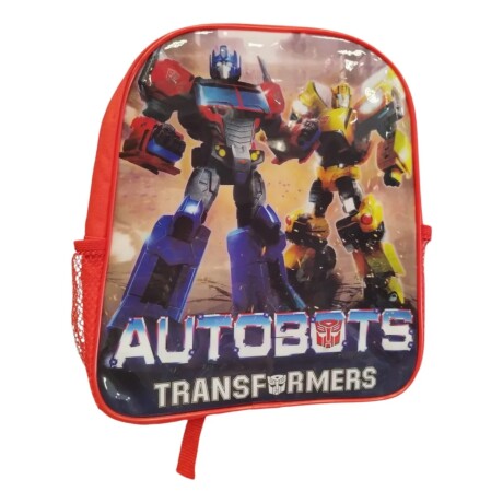 Mochila Infantil Transformers 30x24x20 Cm Transformers Rojo