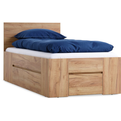 Estructura De Cama 90X190 Limfjorden 2 Cajones Roble Natural