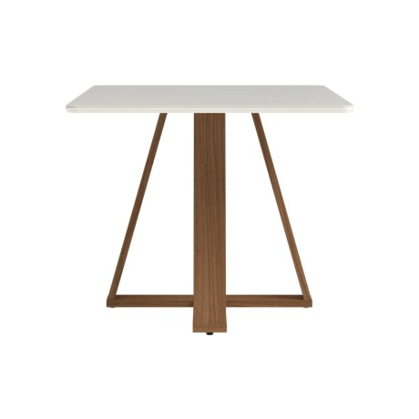 Mesa de comedor Avena - Con vidrio - 135 Canela y Off White