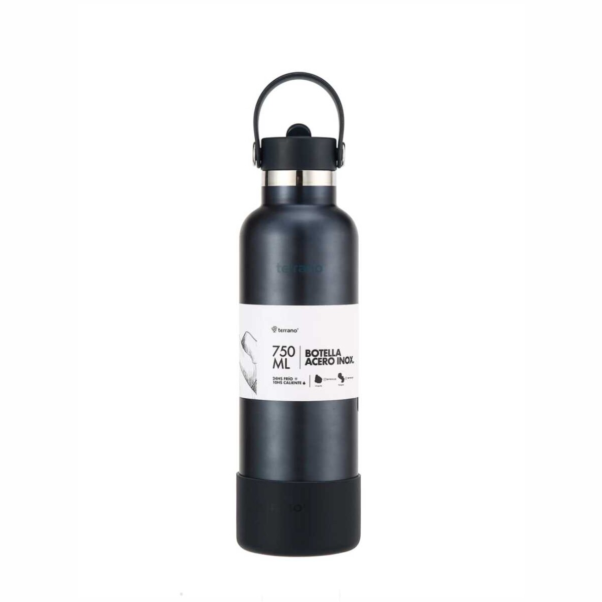 BOTELLA TERMICA 750ML PICO + BOTA AZUL METALIZADO RT 