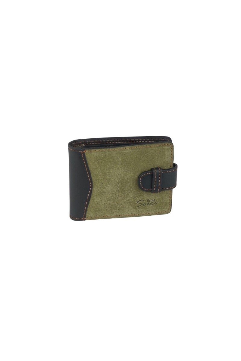 Billetera de cuero verde