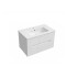 Mueble de baño 2 cajones Blanco Ripado 60cm Mueble De Baño 2 Cajones Blanco Ripado 60cm