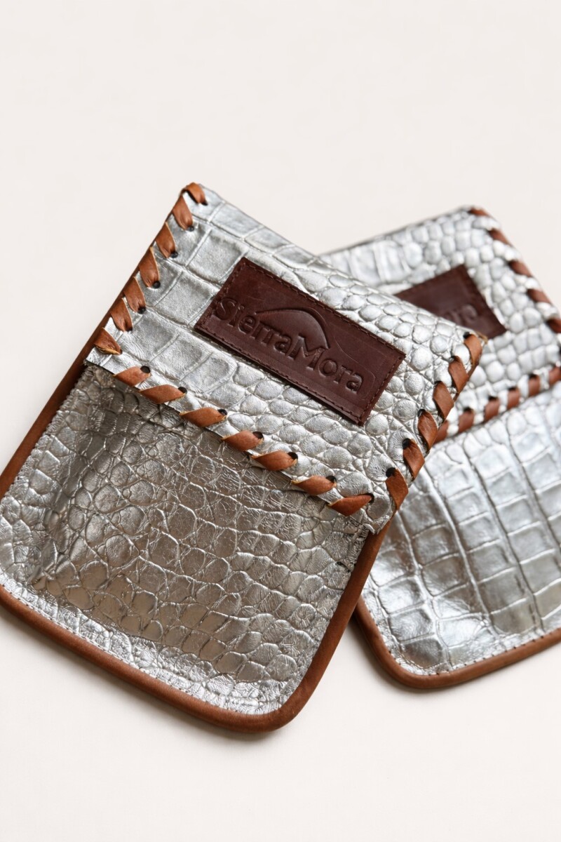 Cel Bag Crocco - Plateado 