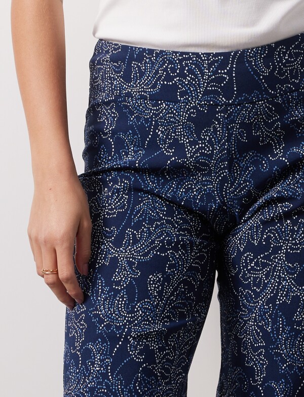 Bemuda Pull On Printed AZUL/MULTI