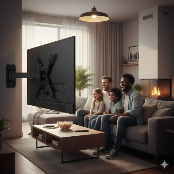 Soporte De Pared Monitor Tv Lcd Brazo Movil 13 - 42" Brateck Color Negro