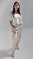 Pantalón Baggy Amelia Beige